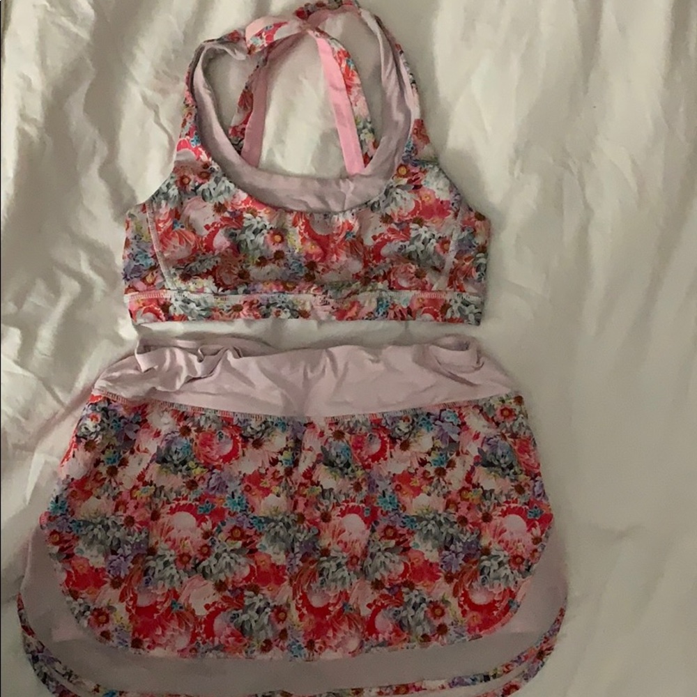 Lulu Lemon Flower Skort Set